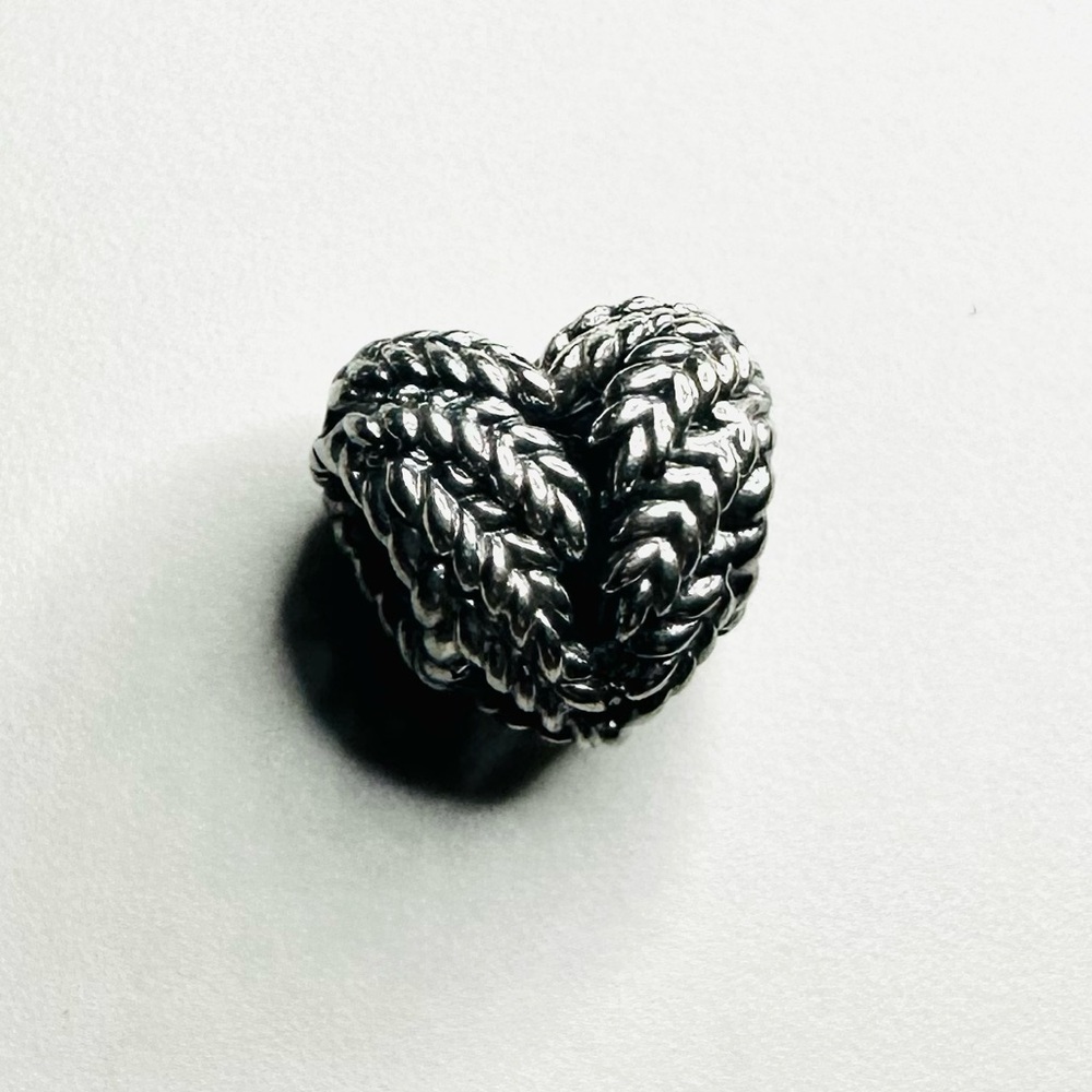 NWT Pandora Icon of Nature Wheat Heart S925 ALE Sterling Silver (797618) - Picture 4 of 4
